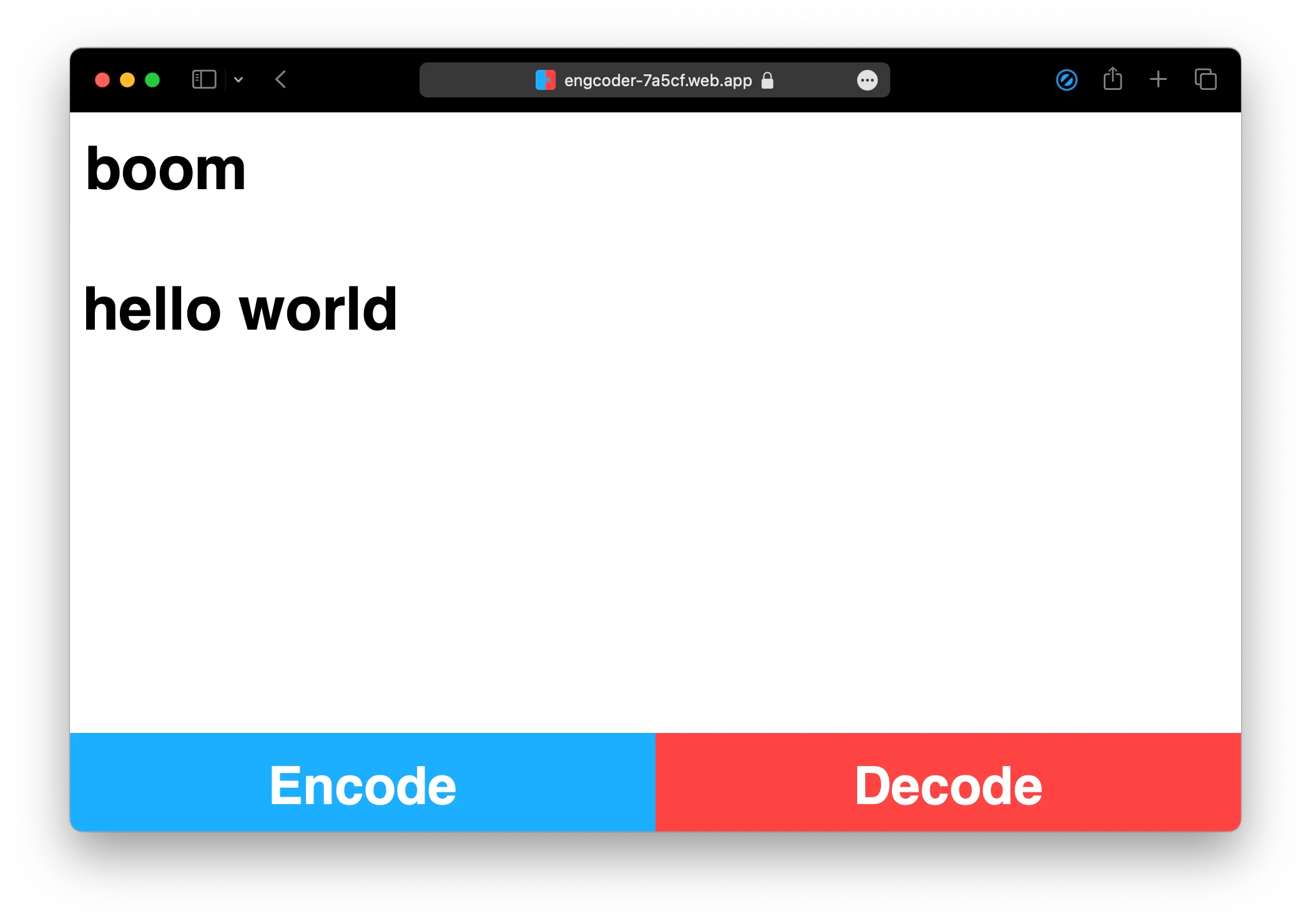 Pre-encryption with key "boom"